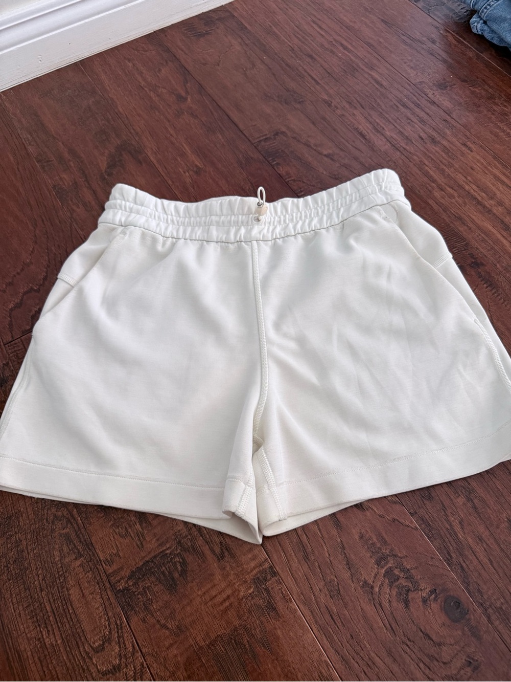 lululemon athletica Cream Elastic Drawstring Athletic Shorts